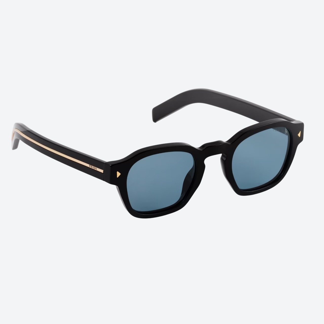Premium squared Prada sunglasses with black lenses - front angle